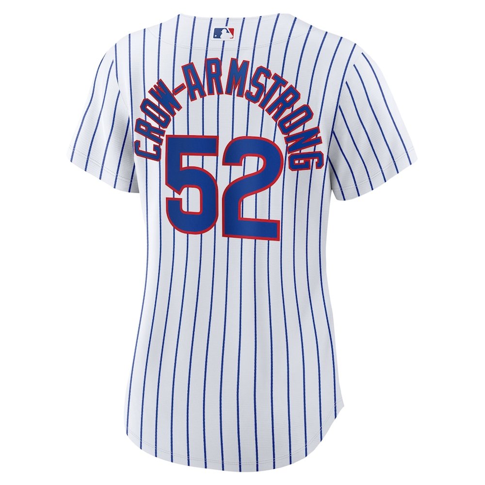 Women's Chicago Cubs #4 Pete Crow-Armstrong White Home Replica Player Jersey Women's Chicago Cubs #4 Pete Crow-Armstrong White Home Replica Player Jersey