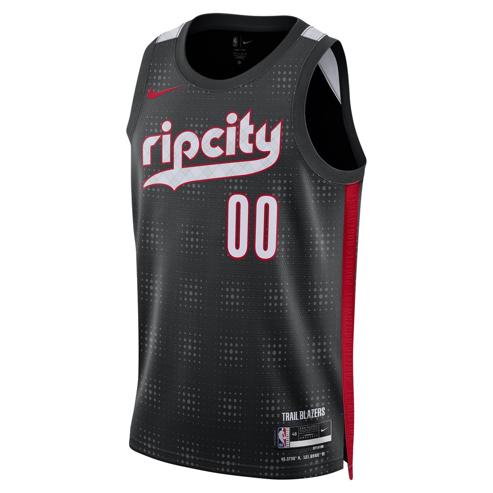 Unisex Portland Trail Blazers Scoot Henderson Black 2024/25 Swingman Player Jersey - City Edition Unisex Portland Trail Blazers Scoot Henderson Black 2024/25 Swingman Player Jersey - City Edition
