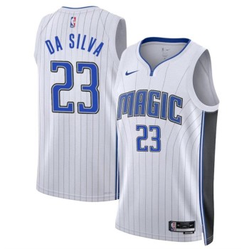Men's Orlando Magic #23 Tristan Da Silva White 2024 Draft Association Edition Stitched Basketball Jersey Men's Orlando Magic #23 Tristan Da Silva White 2024 Draft Association Edition Stitched Basketball Jersey