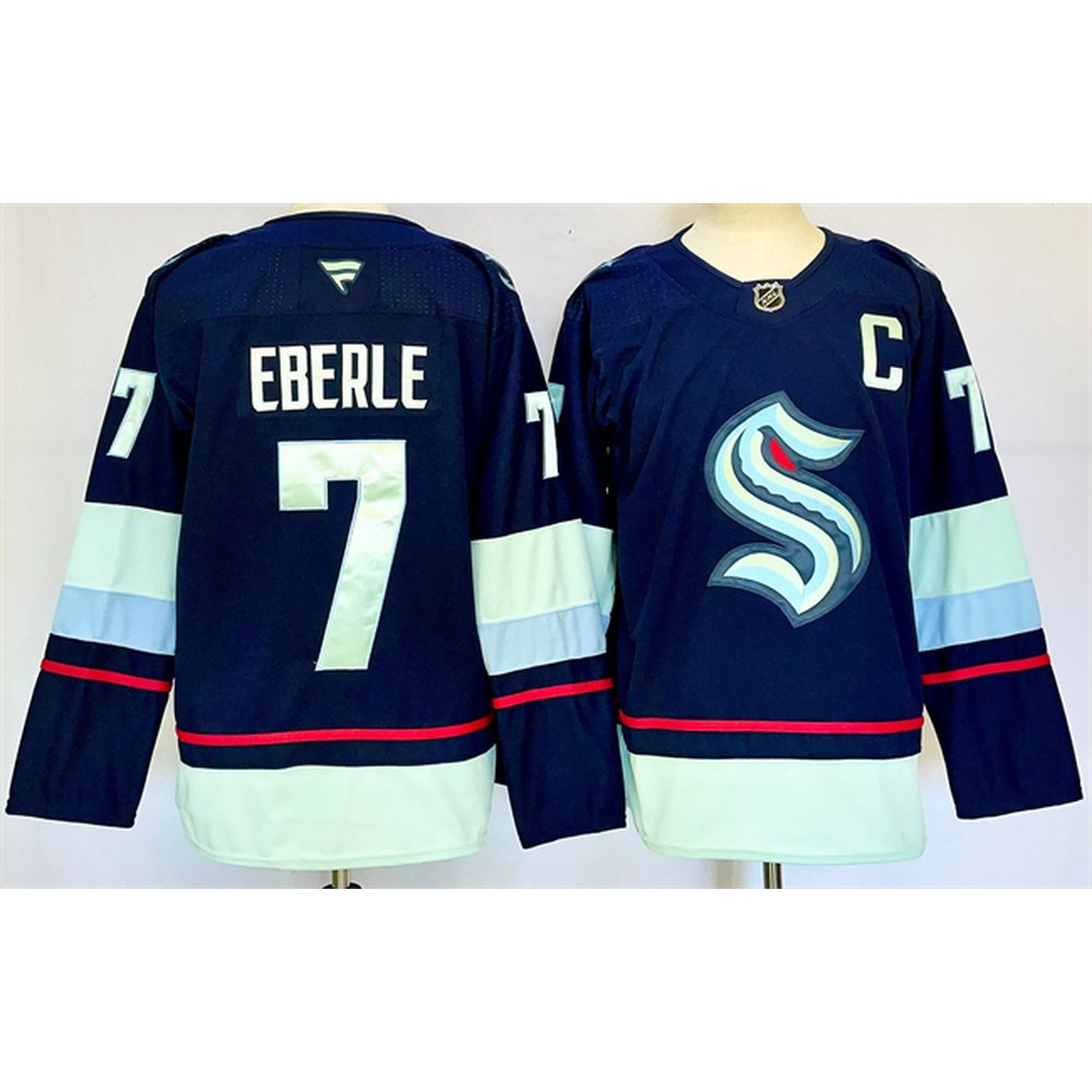 Youth Seattle Kraken #7 Jordan Eberle Navy 2024-25 Home Stitched Hockey Jersey