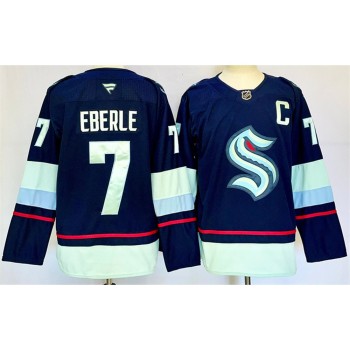 Youth Seattle Kraken #7 Jordan Eberle Navy 2024-25 Home Stitched Hockey Jersey Youth Seattle Kraken #7 Jordan Eberle Navy 2024-25 Home Stitched Hockey Jersey