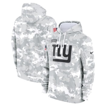 Youth New York Giants White/Gray 2024 Salute To Service Pullover Hoodie Youth New York Giants White/Gray 2024 Salute To Service Pullover Hoodie