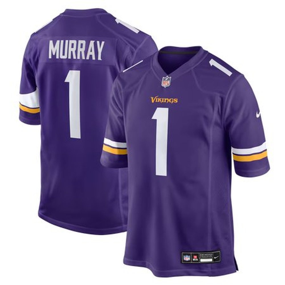Men's Minnesota Vikings #1 Kyler Murray Purple Game Jersey Men's Minnesota Vikings #1 Kyler Murray Purple Game Jersey