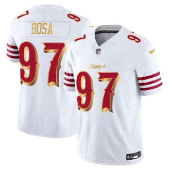 Men's San Francisco 49ers #97 Nick Bosa White Rivalries Collection F.U.S.E. Vapor Limited Stitched Jersey