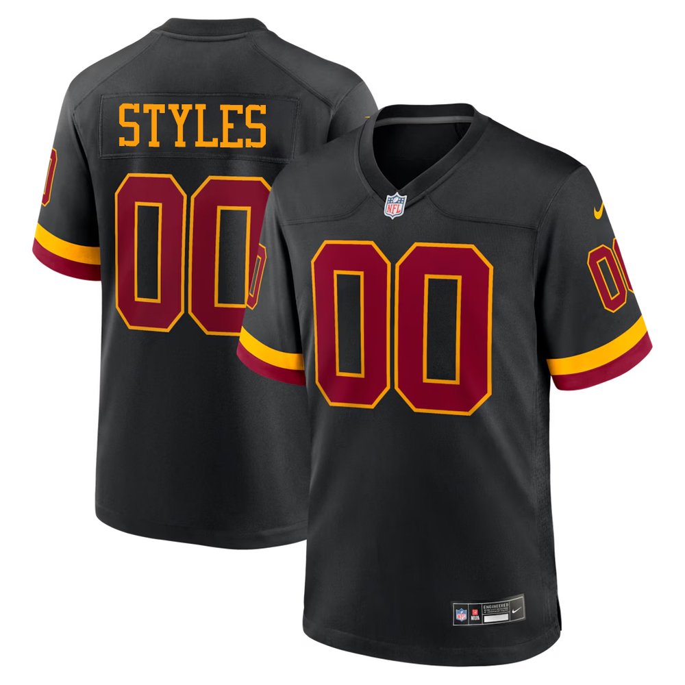 Youth Washington Commanders Sonny Styles Black 2026 NFL Draft Game Jersey