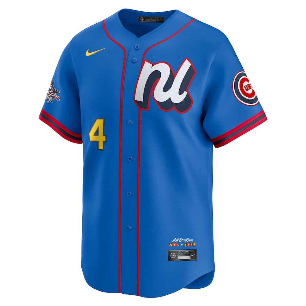Men's National League #4 Pete Crow-Armstrong Nike Blue 2025 All-Star Edition Limited Player Jersey Men's National League #4 Pete Crow-Armstrong Nike Blue 2025 All-Star Edition Limited Player Jersey
