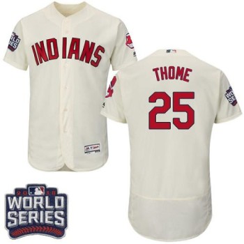 indians #25 Jim Thome Cream Flexbase Authentic Collection 2016 World Series Bound Stitched MLB Jersey indians #25 Jim Thome Cream Flexbase Authentic Collection 2016 World Series Bound Stitched MLB Jersey