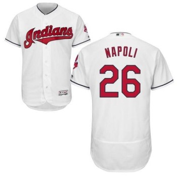 indians #26 Mike Napoli White Flexbase Authentic Collection Stitched MLB Jersey indians #26 Mike Napoli White Flexbase Authentic Collection Stitched MLB Jersey