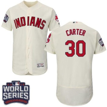 indians #30 Joe Carter Cream Flexbase Authentic Collection 2016 World Series Bound Stitched MLB Jersey indians #30 Joe Carter Cream Flexbase Authentic Collection 2016 World Series Bound Stitched MLB Jersey