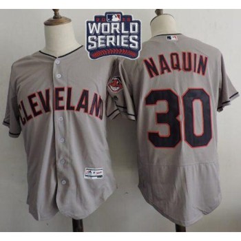 indians #30 Tyler Naquin Grey Flexbase Authentic Collection 2016 World Series Bound Stitched MLB Jersey indians #30 Tyler Naquin Grey Flexbase Authentic Collection 2016 World Series Bound Stitched MLB Jersey