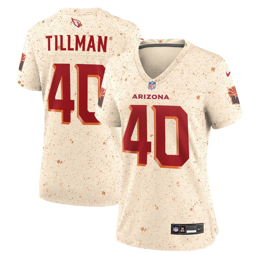 Women's Arizona Cardinals #40 Pat Tillman Cream Rivalries Collection Game Jersey Women's Arizona Cardinals #40 Pat Tillman Cream Rivalries Collection Game Jersey