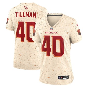 Women's Arizona Cardinals #40 Pat Tillman Cream Rivalries Collection Game Jersey