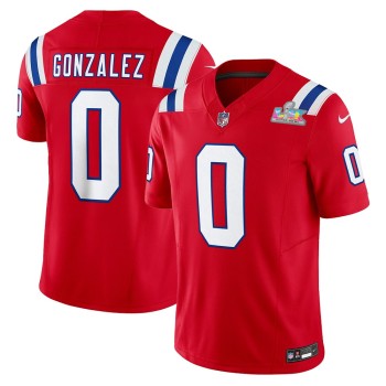 Men's New England Patriots #0 Christian Gonzalez Red F.U.S.E. Vapor Limited Stitched Football Jersey Men's New England Patriots #0 Christian Gonzalez Red F.U.S.E. Vapor Limited Stitched Football Jersey