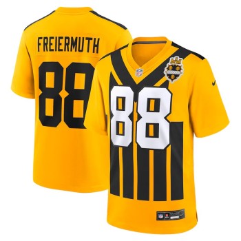 Men's Pittsburgh Steelers #88 Pat Freiermuth Nike Gold Alternate 1933 Throwback Game Jersey Men's Pittsburgh Steelers #88 Pat Freiermuth Nike Gold Alternate 1933 Throwback Game Jersey