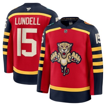 Men's Florida Panthers #15 Anton Lundell Red NHL 2026 Winter Classic Premium Jersey