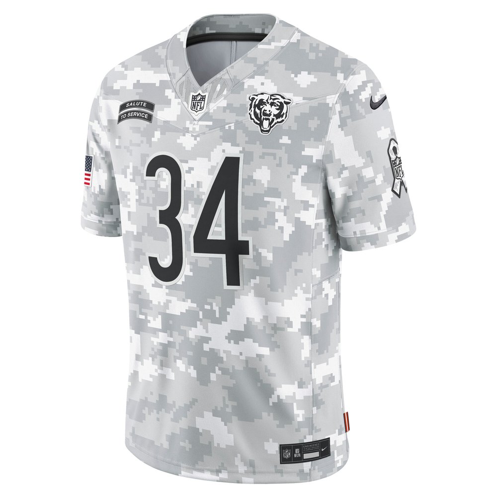 Men's Chicago Bears Walter Payton Arctic Camo 2024 Salute to Service Retired Player Limited Jersey Men's Chicago Bears Walter Payton Arctic Camo 2024 Salute to Service Retired Player Limited Jersey