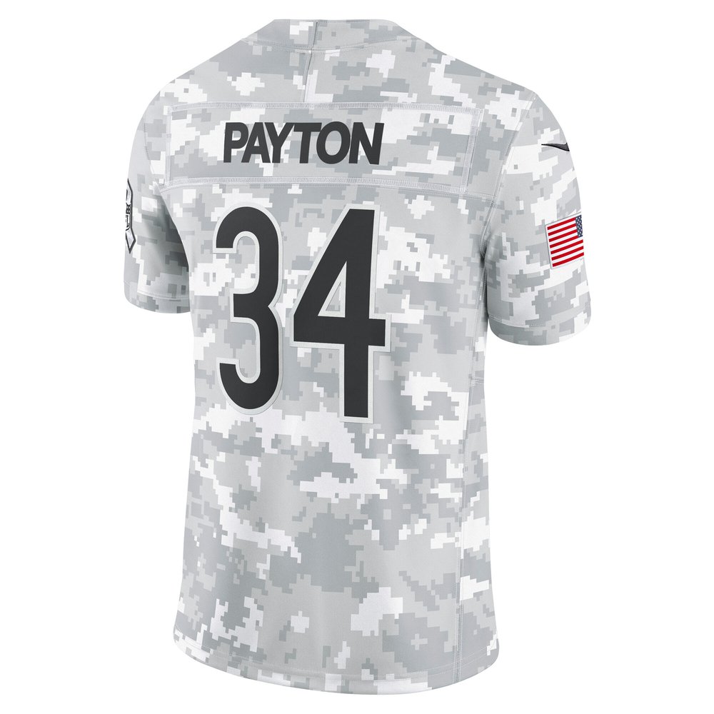 Men's Chicago Bears Walter Payton Arctic Camo 2024 Salute to Service Retired Player Limited Jersey Men's Chicago Bears Walter Payton Arctic Camo 2024 Salute to Service Retired Player Limited Jersey