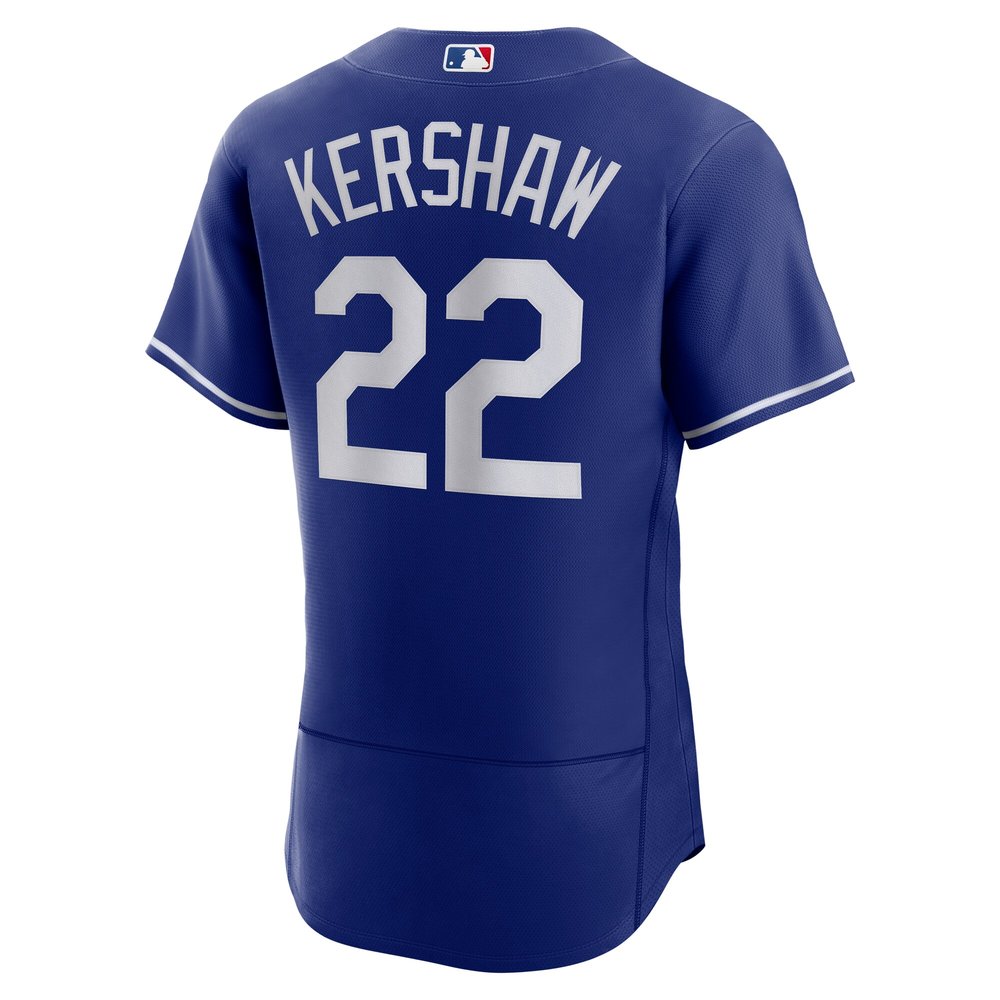 Men's Los Angeles Dodgers #22 Clayton Kershaw Royal 2024 World Series Alternate Authentic Player Jersey Men's Los Angeles Dodgers #22 Clayton Kershaw Royal 2024 World Series Alternate Authentic Player Jersey