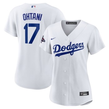 Women's Los Angeles Dodgers #17 Shohei Ohtani White 2024 World Series Champions Home Replica Player Jersey Women's Los Angeles Dodgers #17 Shohei Ohtani White 2024 World Series Champions Home Replica Player Jersey