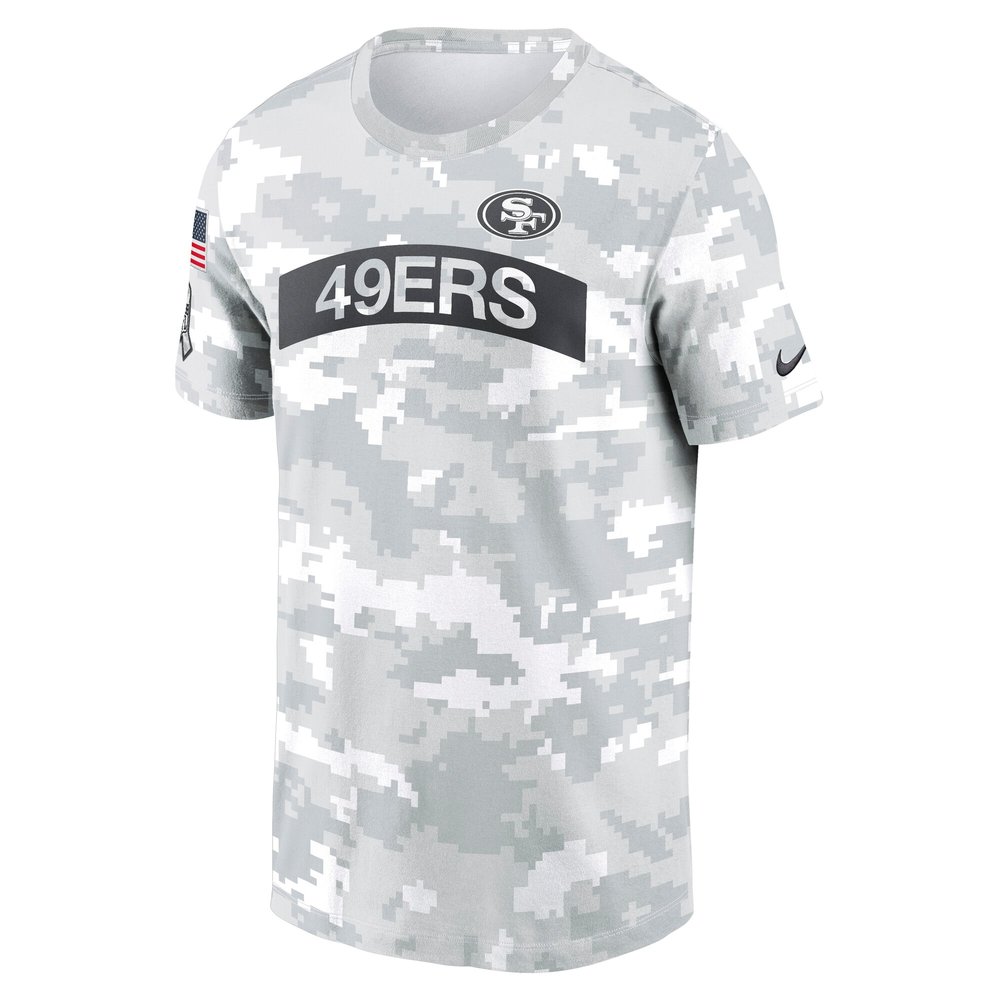 Men's San Francisco 49ers Arctic Camo 2024 Salute To Service Performance T-Shirt Men's San Francisco 49ers Arctic Camo 2024 Salute To Service Performance T-Shirt