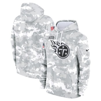 Youth Tennessee Titans White/Gray 2024 Salute To Service Pullover Hoodie Youth Tennessee Titans White/Gray 2024 Salute To Service Pullover Hoodie