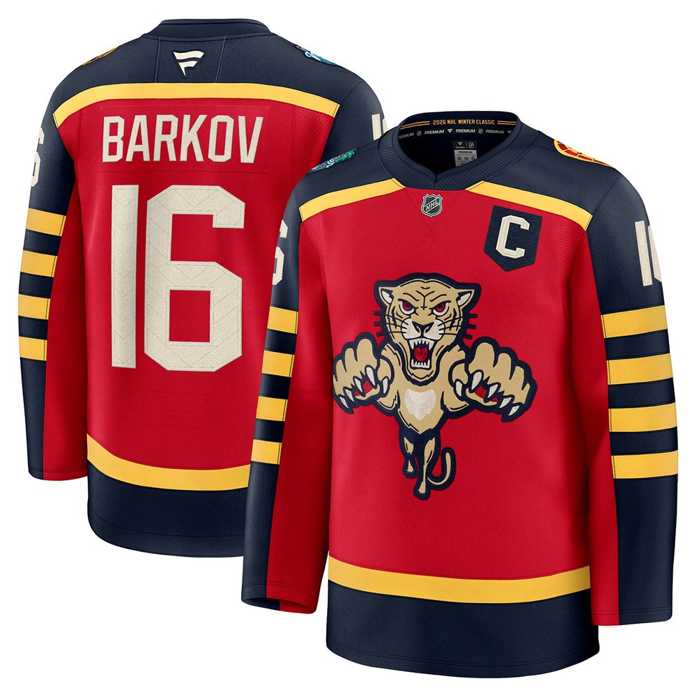 Men's Florida Panthers #16 Aleksander Barkov Red NHL 2026 Winter Classic Premium Jersey