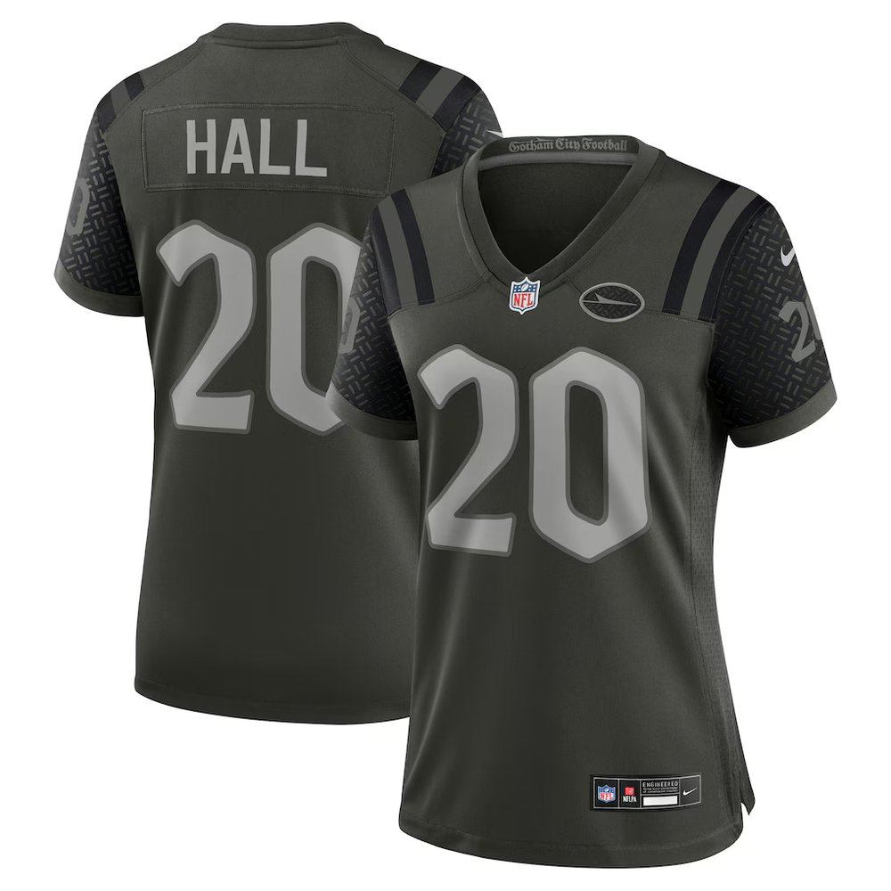 Women's New York Jets #20 Breece Hall Black Rivalries Collection Game Jersey Women's New York Jets #20 Breece Hall Black Rivalries Collection Game Jersey