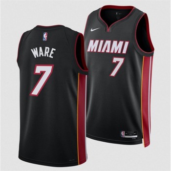 Men's Miami Heat #7 Kel'el Were Black 2024 Draft Icon Edition Stitched Basketball Jersey Men's Miami Heat #7 Kel'el Were Black 2024 Draft Icon Edition Stitched Basketball Jersey
