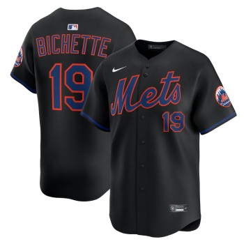 Men's New York Mets #19 Bo Bichette Nike Black Alternate Limited Jersey