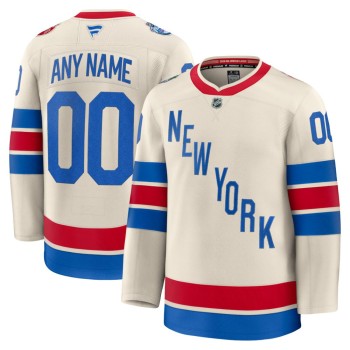 Men's New York Rangers Beige 2026 NHL Winter Classic Premium Custom Jersey Men's New York Rangers Beige 2026 NHL Winter Classic Premium Custom Jersey