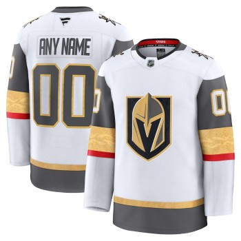 Men's Vegas Golden Knights White Away Premium Custom Jersey