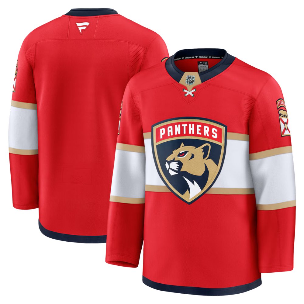 Men's Florida Panthers Red Home Premium Jersey Men's Florida Panthers Red Home Premium Jersey