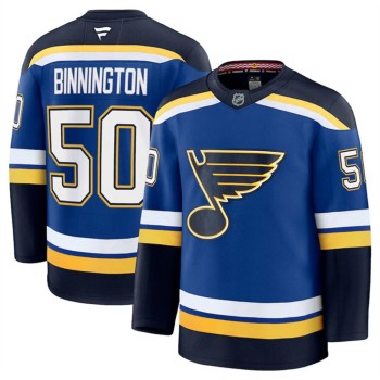 Youth St. Louis Blues #50 Jordan Binnington Blue 2024-25 Home Stitched Hockey Jersey Youth St. Louis Blues #50 Jordan Binnington Blue 2024-25 Home Stitched Hockey Jersey