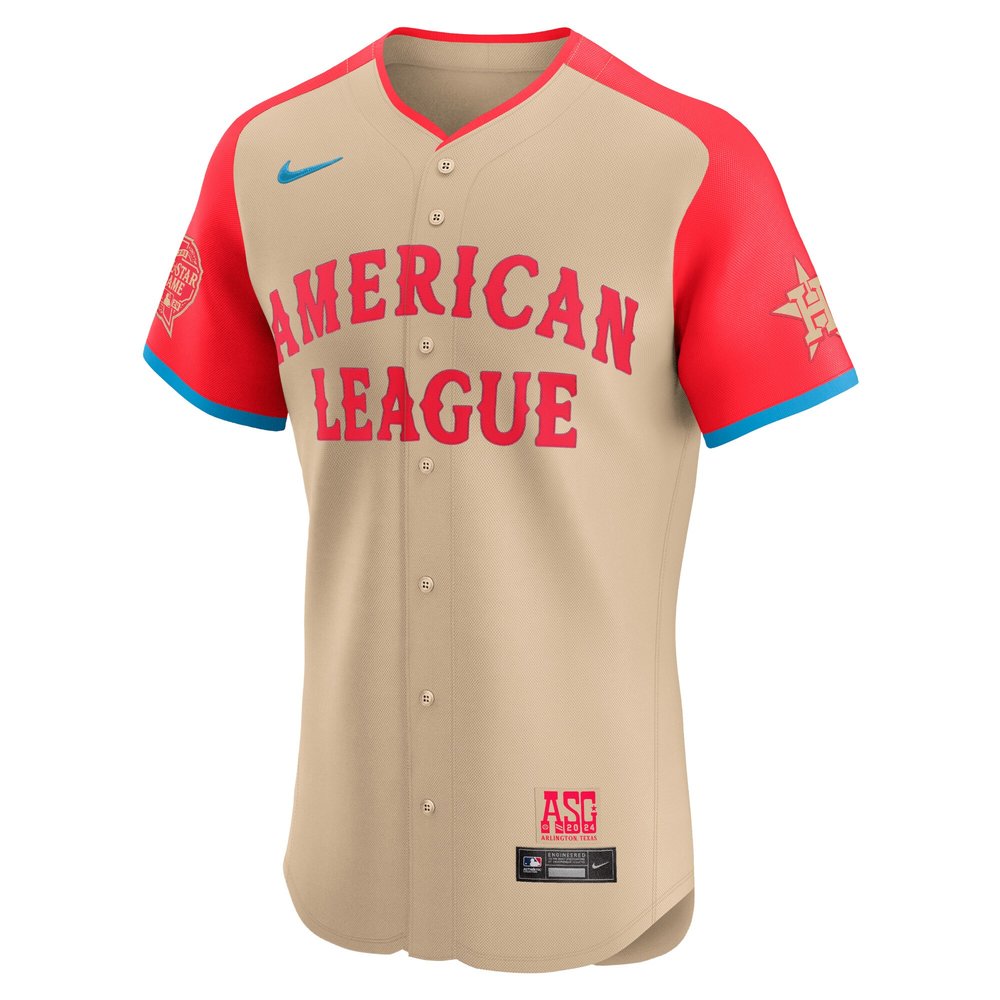 Men's American League Jose Altuve Cream 2024 MLB All-Star Game Elite Player Jersey Men's American League Jose Altuve Cream 2024 MLB All-Star Game Elite Player Jersey