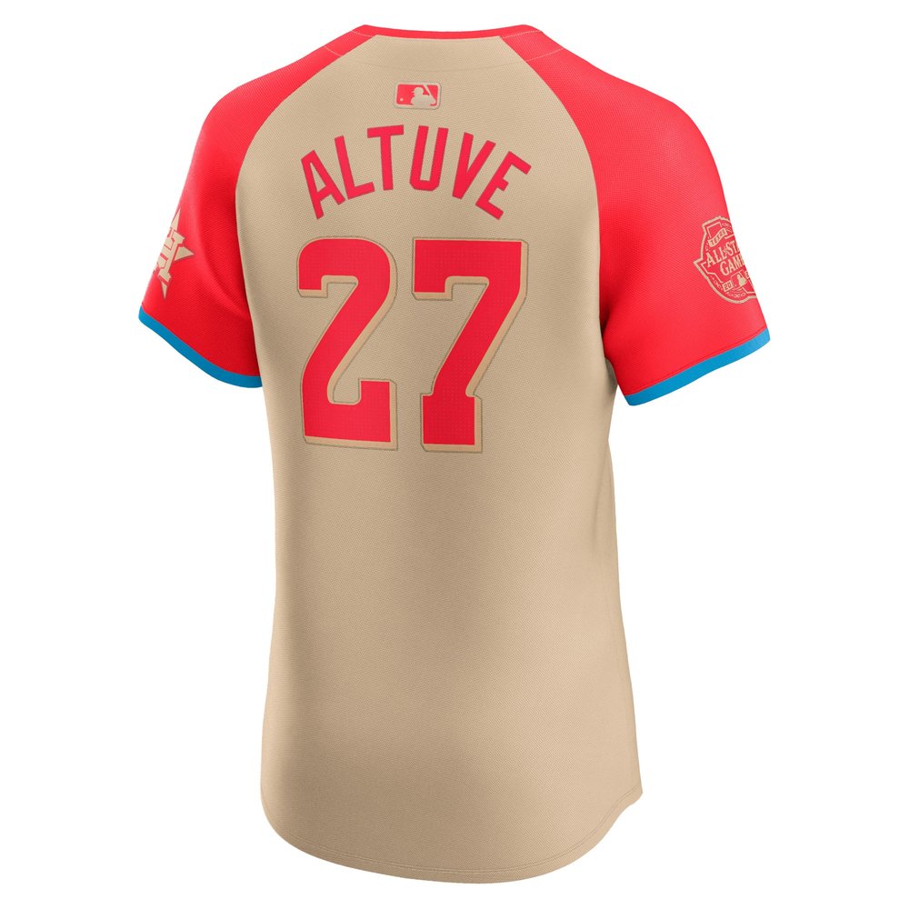 Men's American League Jose Altuve Cream 2024 MLB All-Star Game Elite Player Jersey Men's American League Jose Altuve Cream 2024 MLB All-Star Game Elite Player Jersey