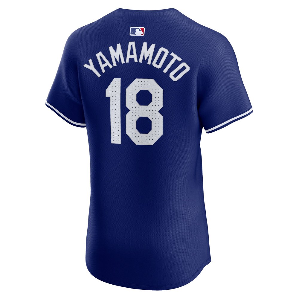 Men's Los Angeles Dodgers #18 Yoshinobu Yamamoto Royal 2024 World Series Alternate Elite Player Jersey Men's Los Angeles Dodgers #18 Yoshinobu Yamamoto Royal 2024 World Series Alternate Elite Player Jersey
