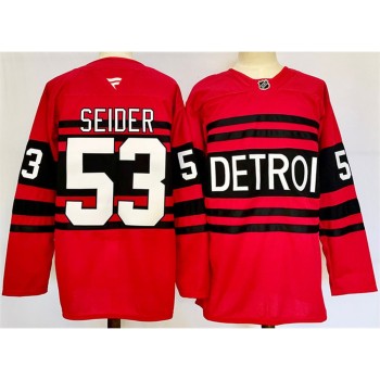 Youth Detroit Red Wings #53 Moritz Seider Red 2024-25 Reverse Retro Stitched Jersey Youth Detroit Red Wings #53 Moritz Seider Red 2024-25 Reverse Retro Stitched Jersey