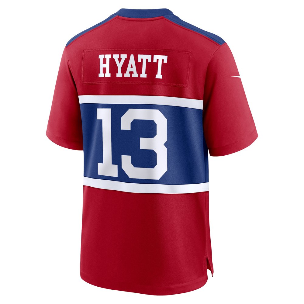 Men's New York Giants Jalin Hyatt Century Red Alternate Player Game Jersey Men's New York Giants Jalin Hyatt Century Red Alternate Player Game Jersey