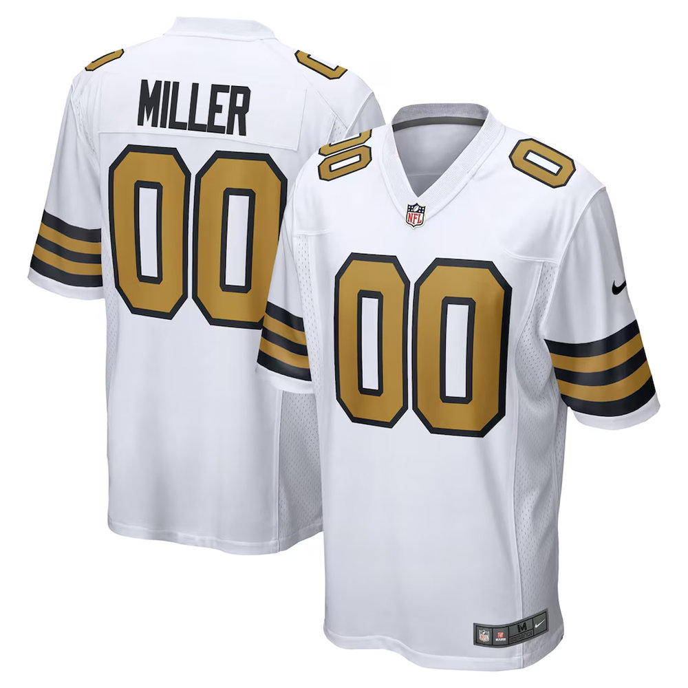 Youth New Orleans Saints Christen Miller White 2026 NFL Draft Game Jersey