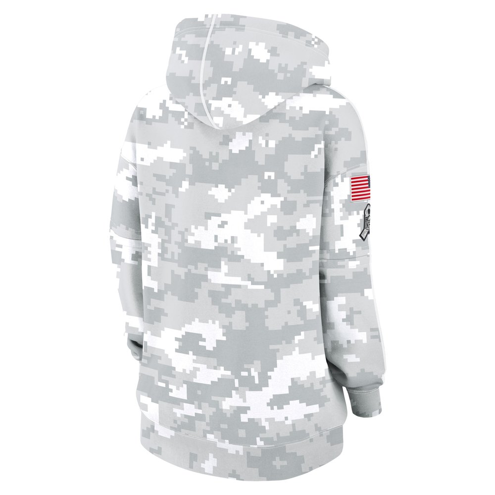 Women's Buffalo Bills Arctic Camo 2024 Salute To Service Club Fleece Pullover Hoodie Women's Buffalo Bills Arctic Camo 2024 Salute To Service Club Fleece Pullover Hoodie