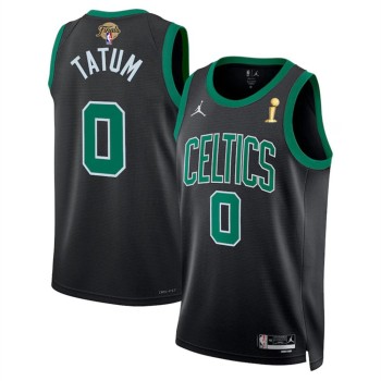 Men's Boston Celtics #0 Jayson Tatum Black 2024 Finals Champions Statement Edition Stitched Basketball Jersey Men's Boston Celtics #0 Jayson Tatum Black 2024 Finals Champions Statement Edition Stitched Basketball Jersey