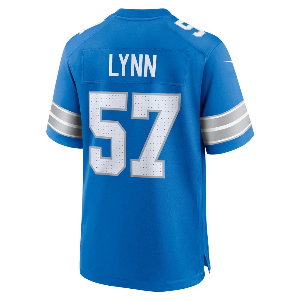 Men's Detroit Lions #57 Nate Lynn Blue Game Jersey Men's Detroit Lions #57 Nate Lynn Blue Game Jersey