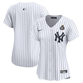 Women's New York Yankees White 2024 World Series Home Limited Jersey Women's New York Yankees White 2024 World Series Home Limited Jersey