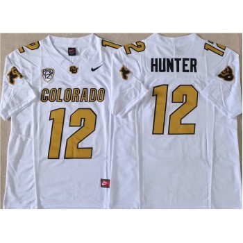 Men's Colorado Buffaloes White #12 Hunter Stitched Jersey Men's Colorado Buffaloes White #12 Hunter Stitched Jersey