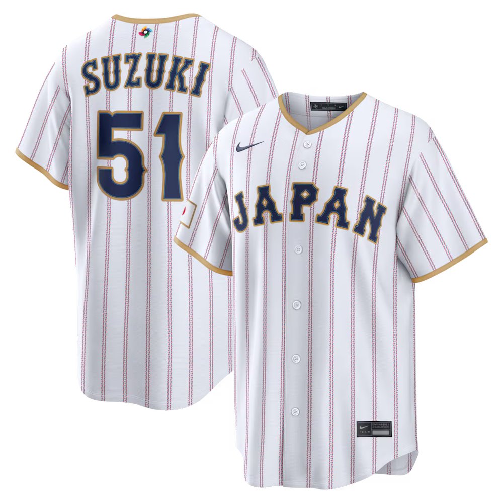 Youth Japan Baseball #51 Seiya Suzuki White 2026 World Baseball Classic Home Stadium Jersey