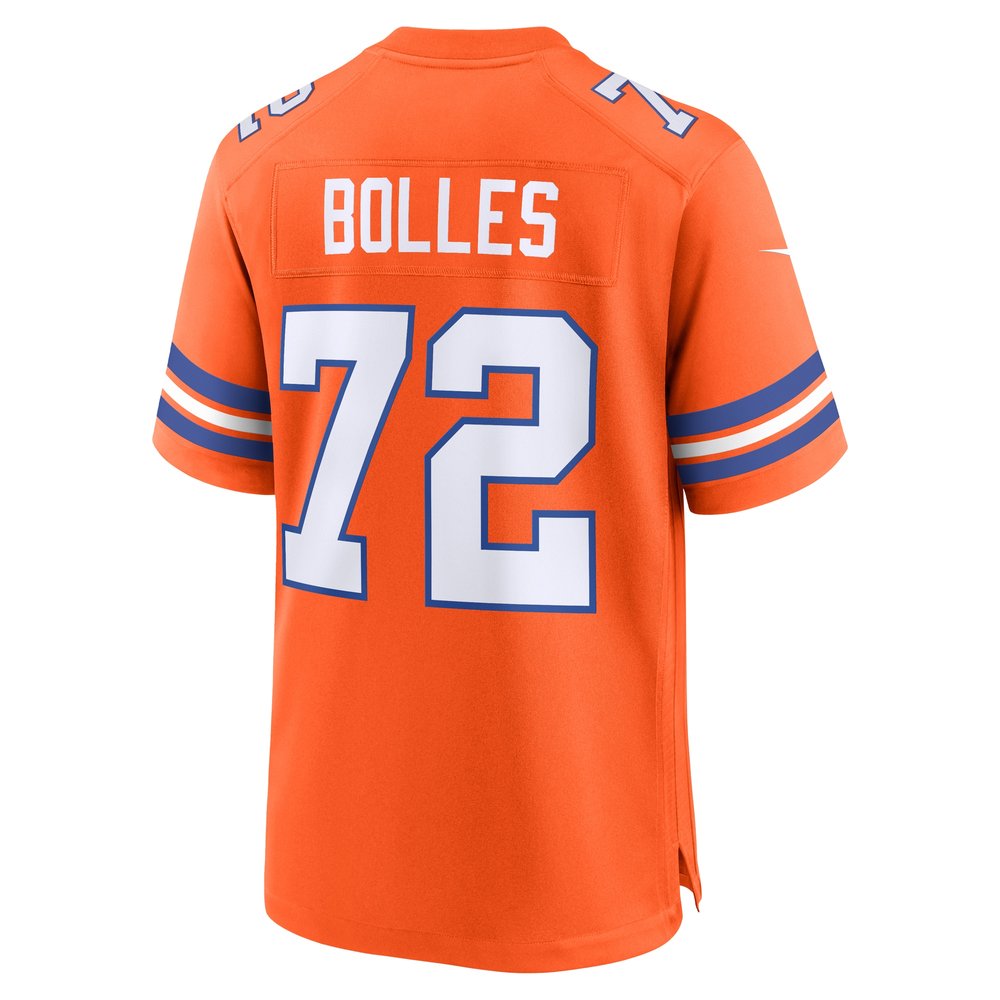 Men's Denver Broncos Garrett Bolles Orange Mile High Collection 1977 Throwback Player Game Jersey Men's Denver Broncos Garrett Bolles Orange Mile High Collection 1977 Throwback Player Game Jersey