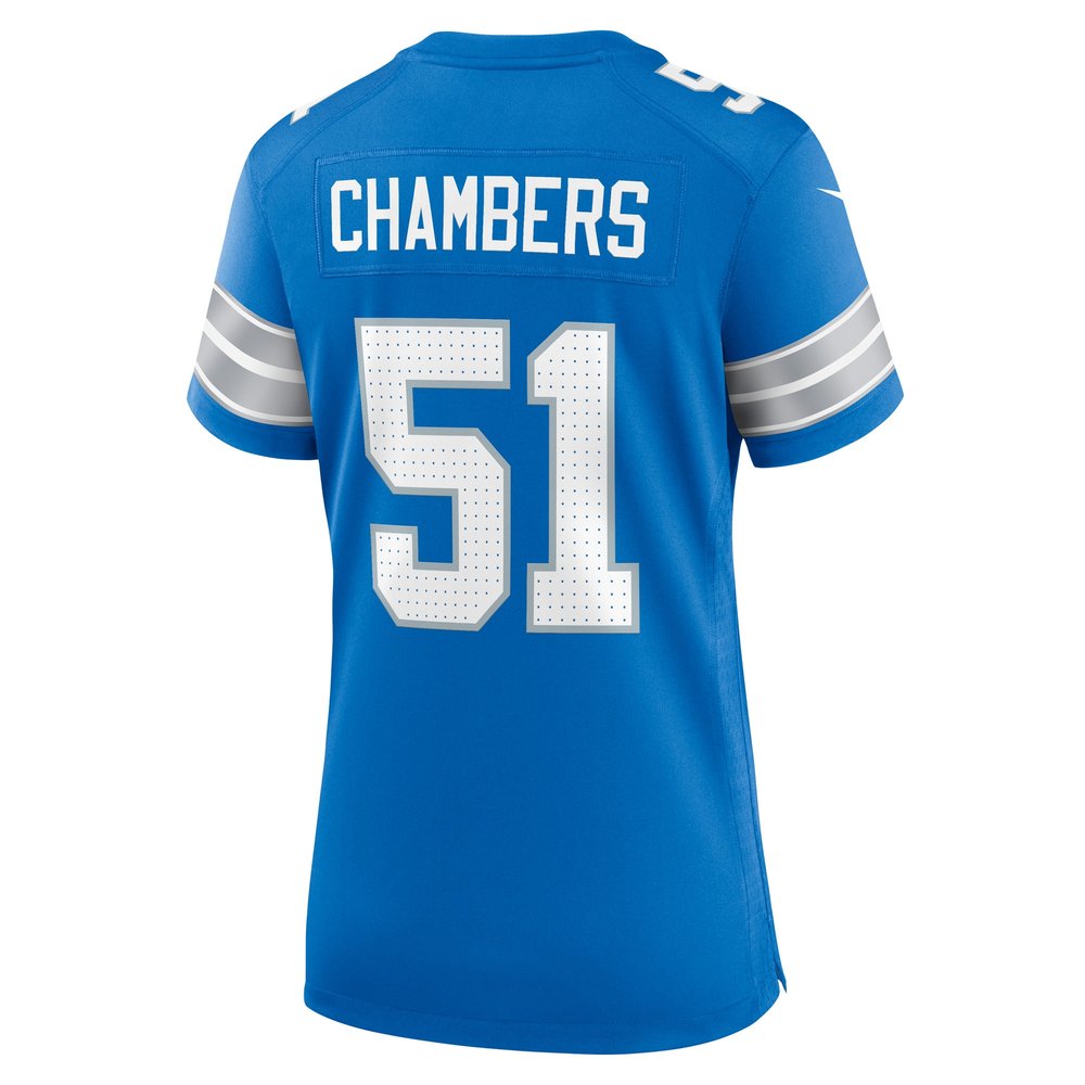 Women's Detroit Lions Steele Chambers  Blue Game Jersey Women's Detroit Lions Steele Chambers  Blue Game Jersey