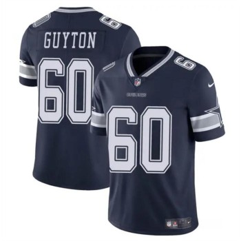 Men's Dallas Cowboys #60 Tyler Guyton Navy 2024 Draft Vapor Untouchable Limited Stitched Football Jersey Men's Dallas Cowboys #60 Tyler Guyton Navy 2024 Draft Vapor Untouchable Limited Stitched Football Jersey
