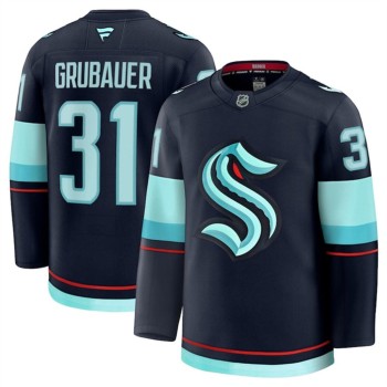 Youth Seattle Kraken #31 Philipp Grubauer Navy 2024-25 Home Stitched Hockey Jersey Youth Seattle Kraken #31 Philipp Grubauer Navy 2024-25 Home Stitched Hockey Jersey