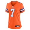 Women's Denver Broncos John Elway Orange Mile High Collection 1977 Throwback Player Game Jersey